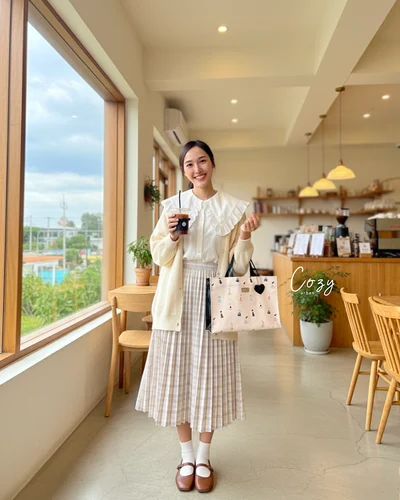Cozy Urban · Little Girls · ดำเงา (Glossy Black) — ตอนใช้จริง