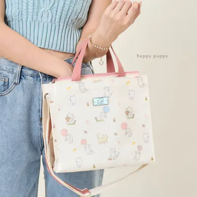 Crossbody Mellow Hopping · Happy Puppy · ชมพูอ่อน